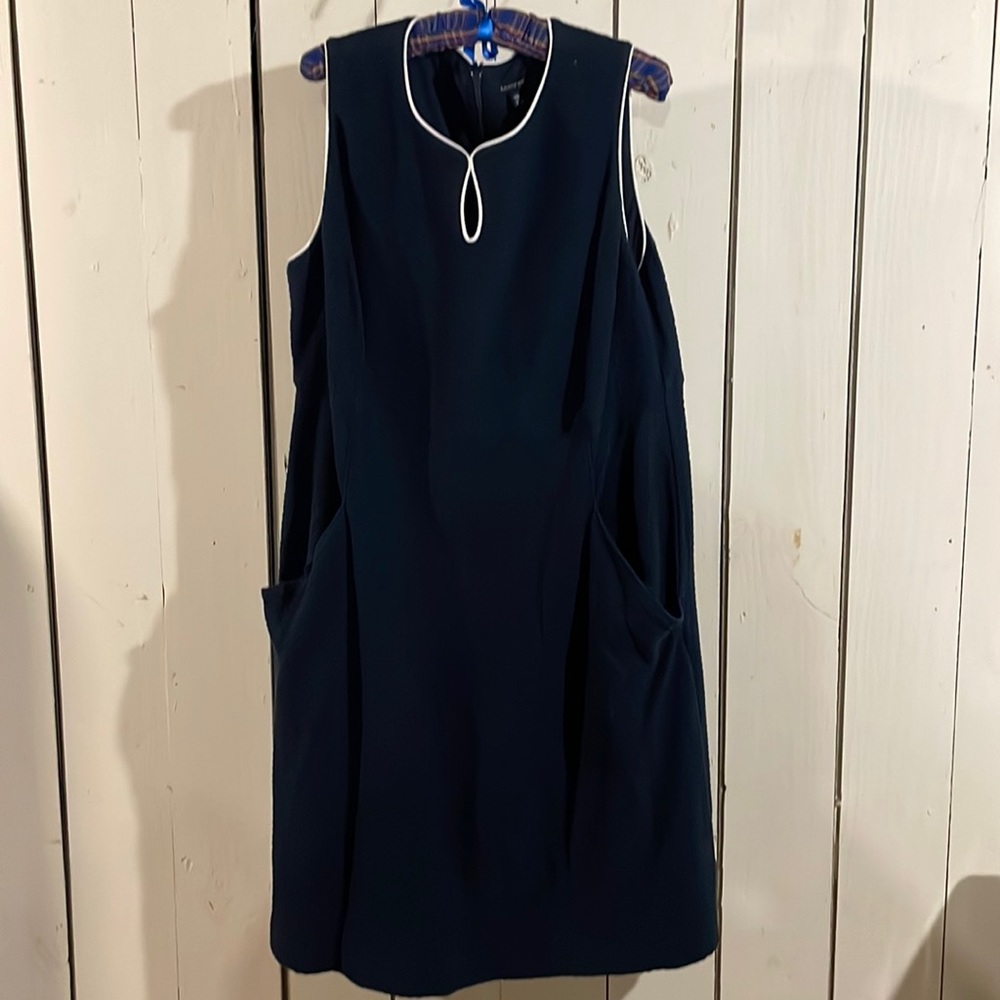 Lands End navy knit dress